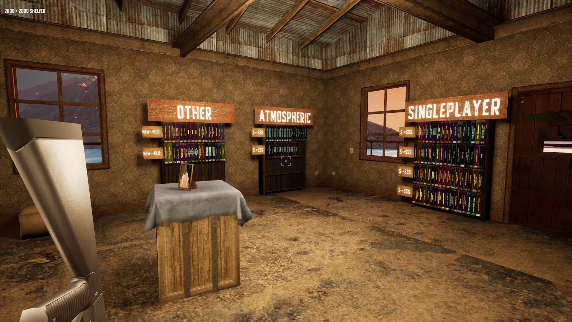 Screenshot for Game Shelver 99: I Must Organize My Steam Library and Defend It Against Pirates With a Shotgun