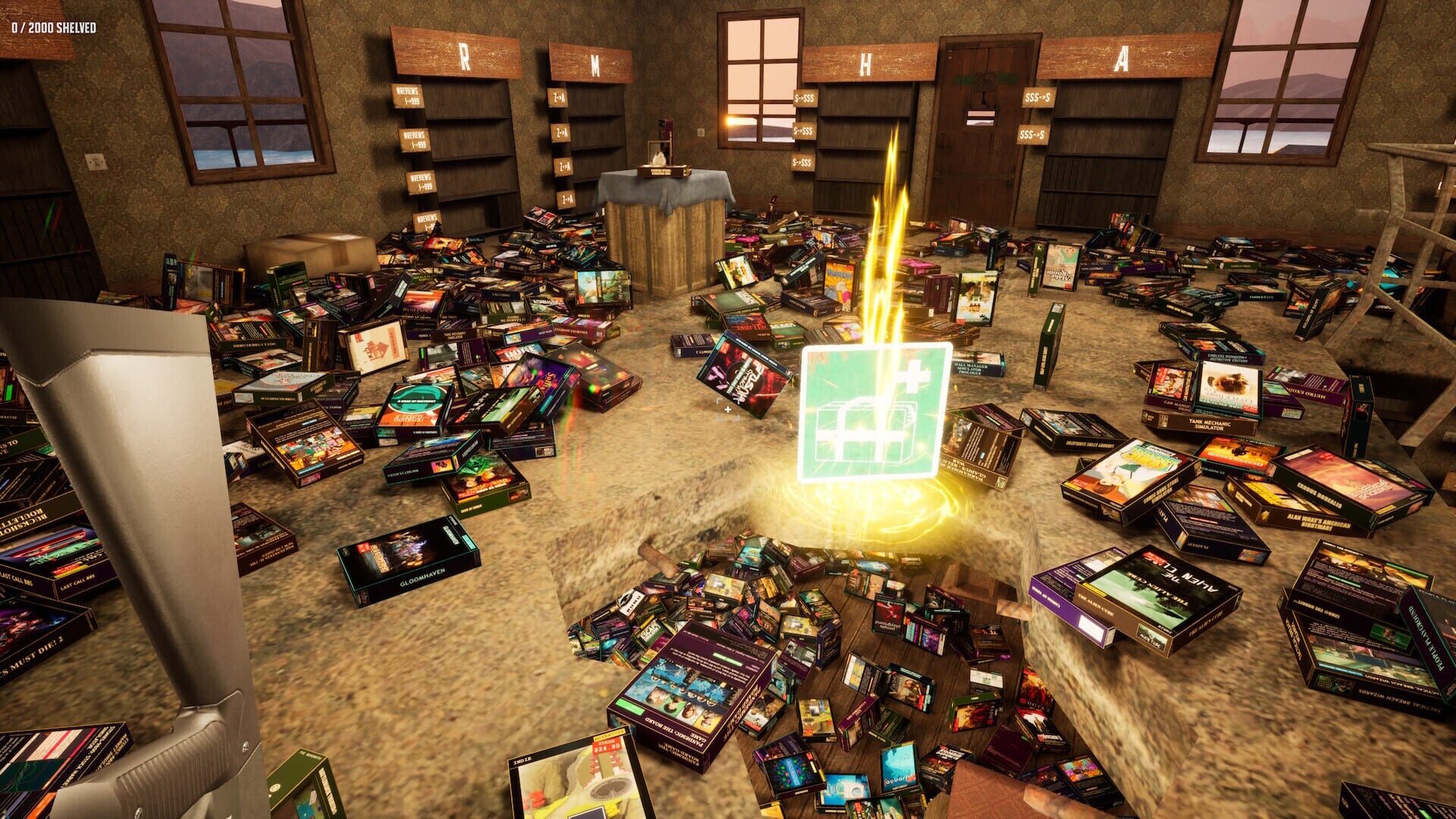 Screenshot for Game Shelver 99: I Must Organize My Steam Library and Defend It Against Pirates With a Shotgun
