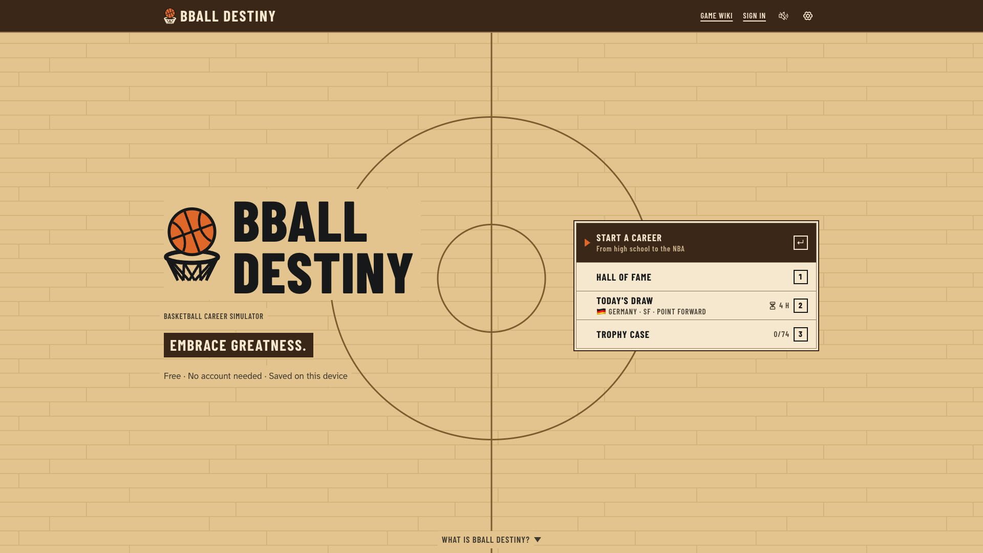 Screenshot for Bball Destiny