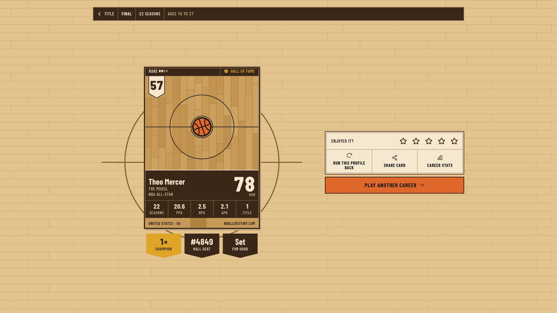 Screenshot for Bball Destiny