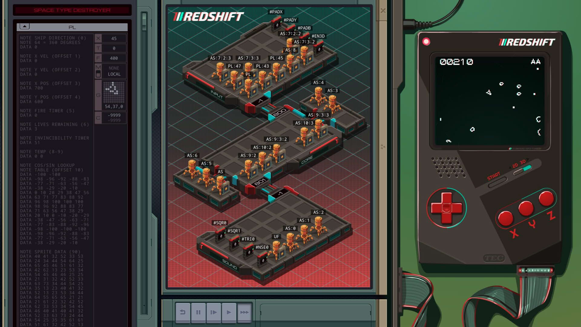 Screenshot for Exapunks: TEC Redshift Player