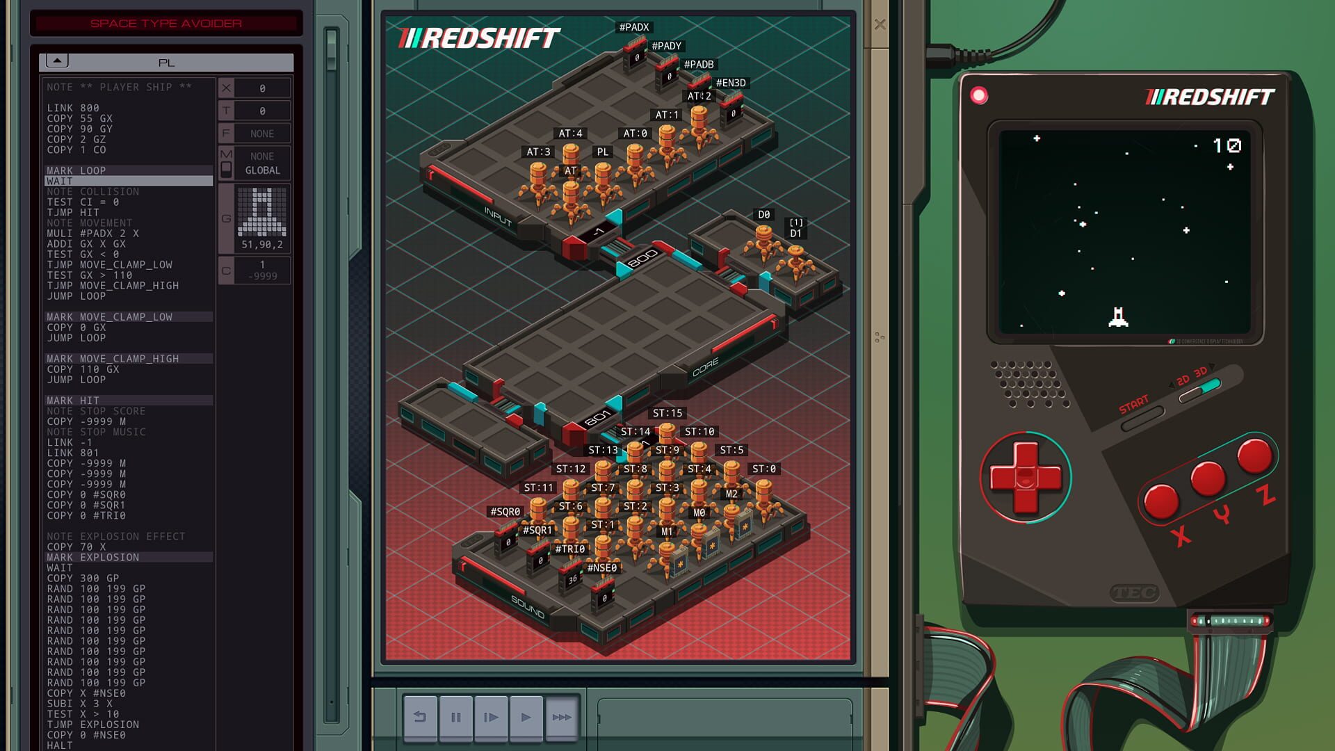Screenshot for Exapunks: TEC Redshift Player