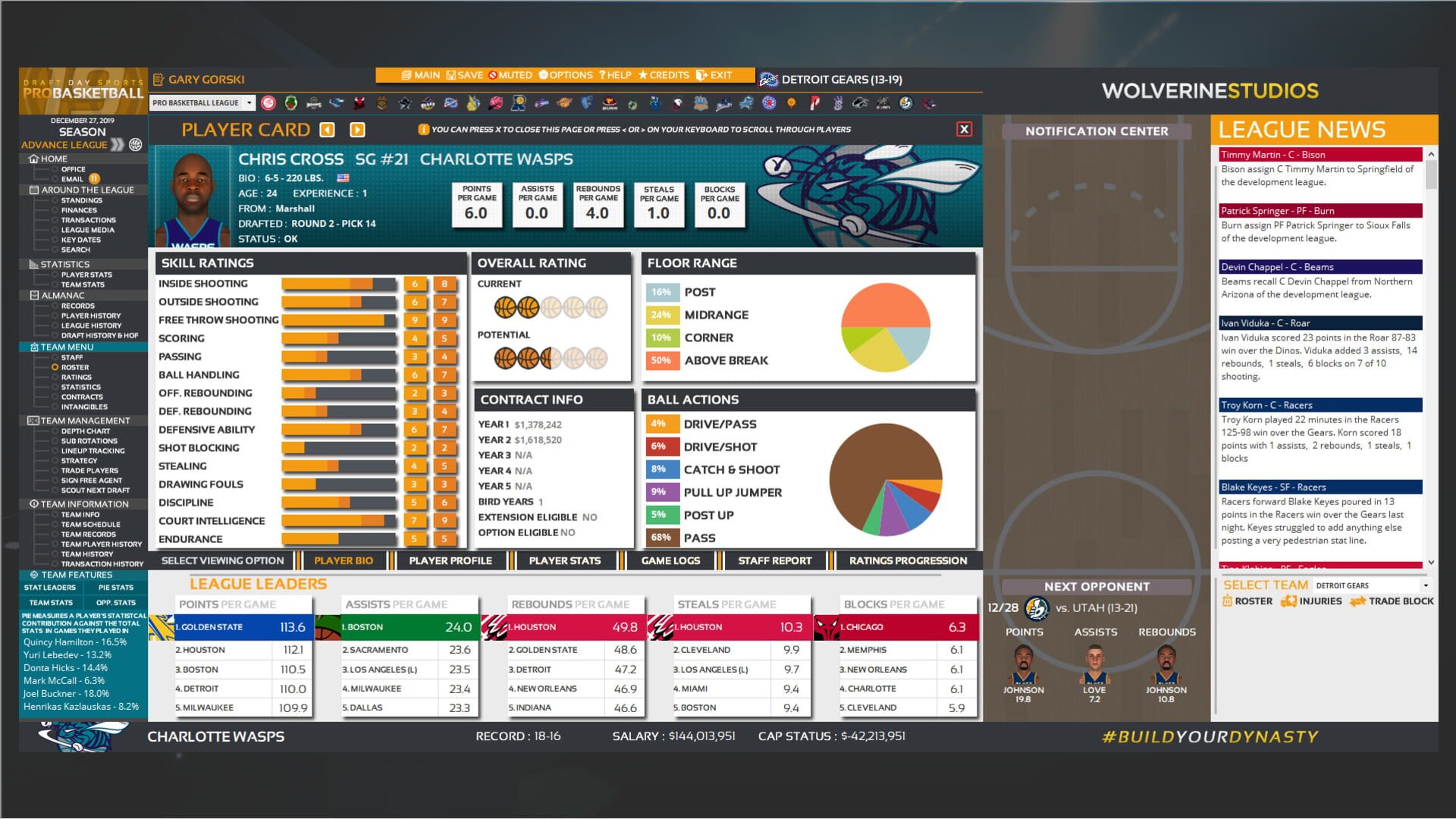 Screenshot for Draft Day Sports: Pro Basketball 2019