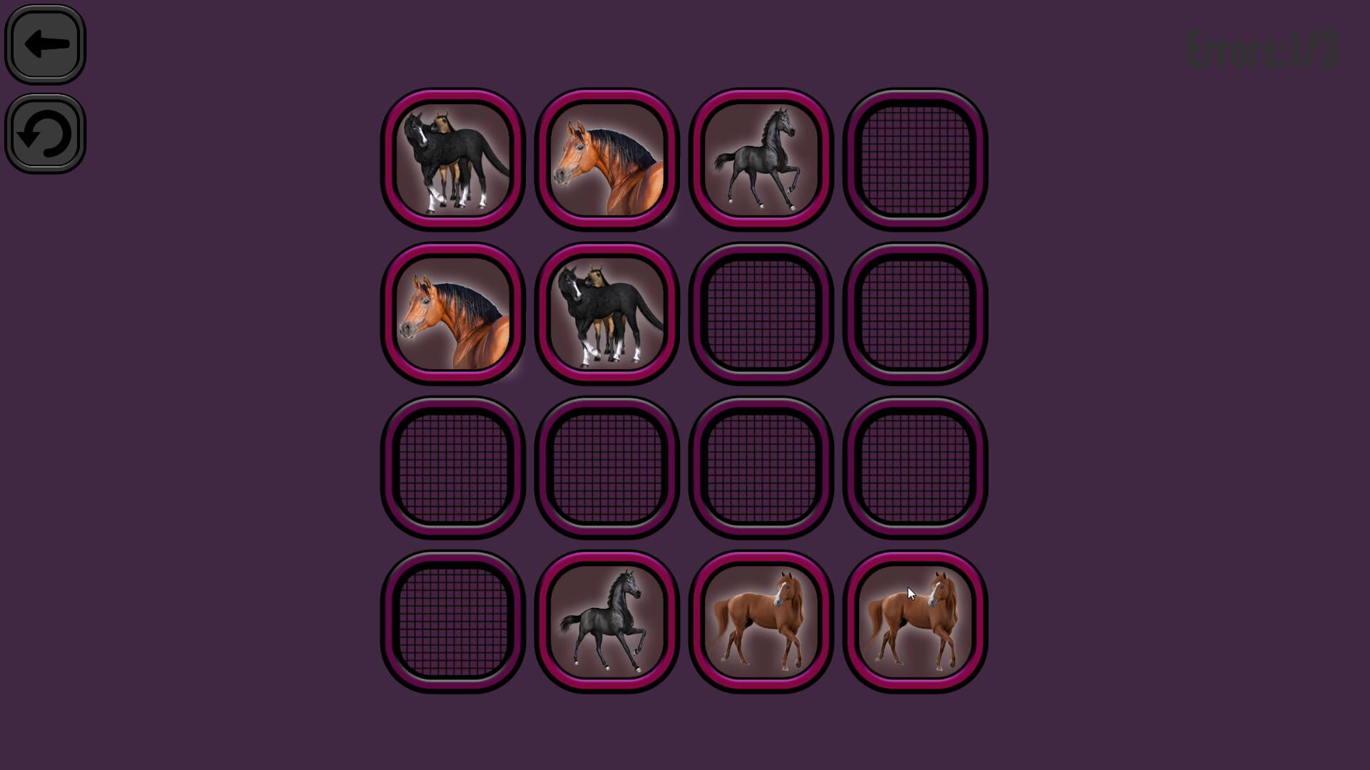 Screenshot for Animals Memory: Horses