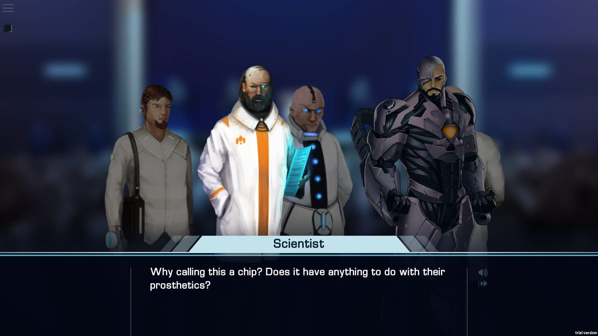 Screenshot for S.A.I.A awaknening: a Robothorium visual novel