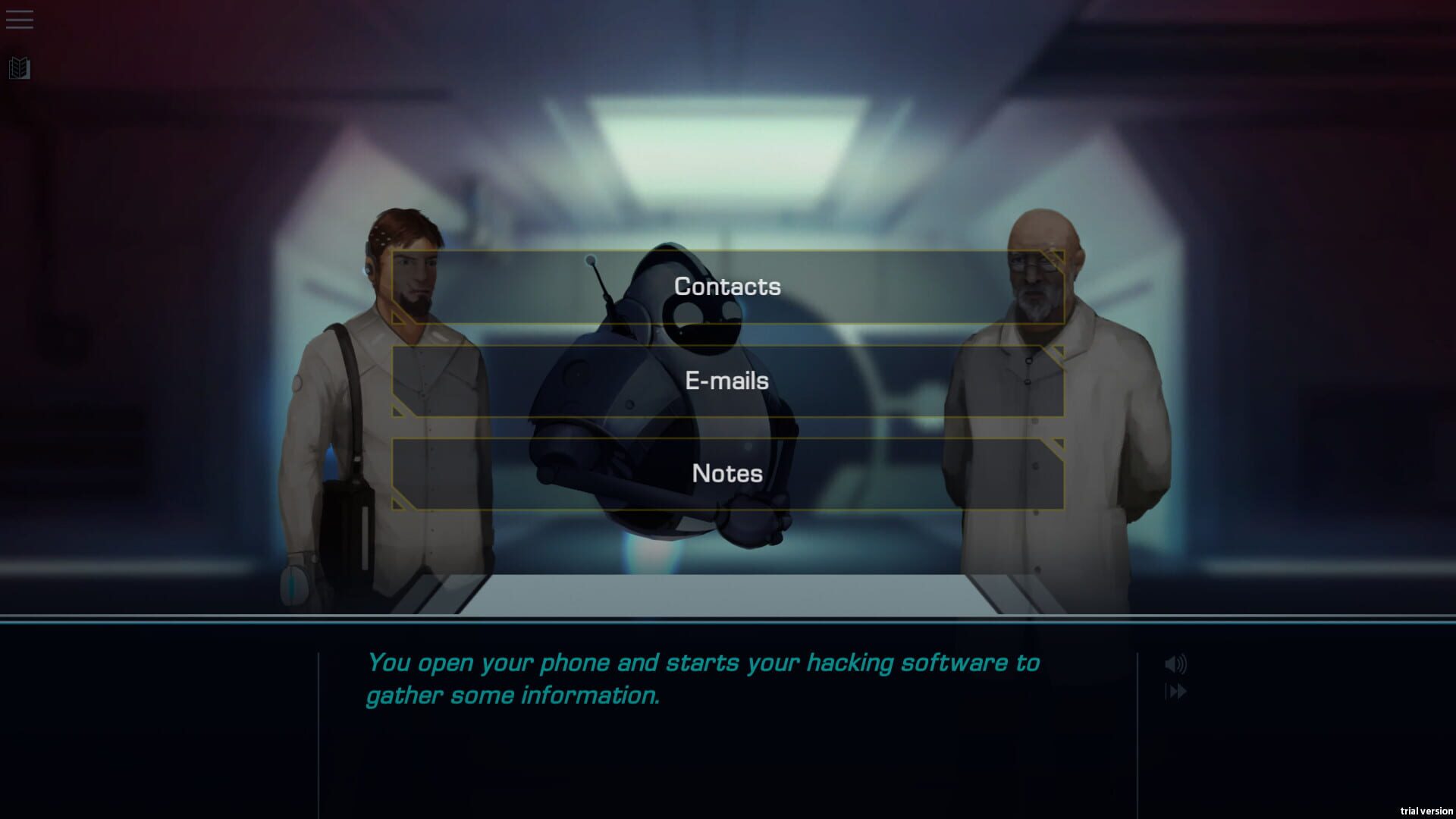 Screenshot for S.A.I.A awaknening: a Robothorium visual novel