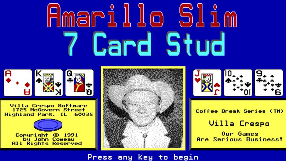 Screenshot for Amarillo Slim's 7 Card Stud