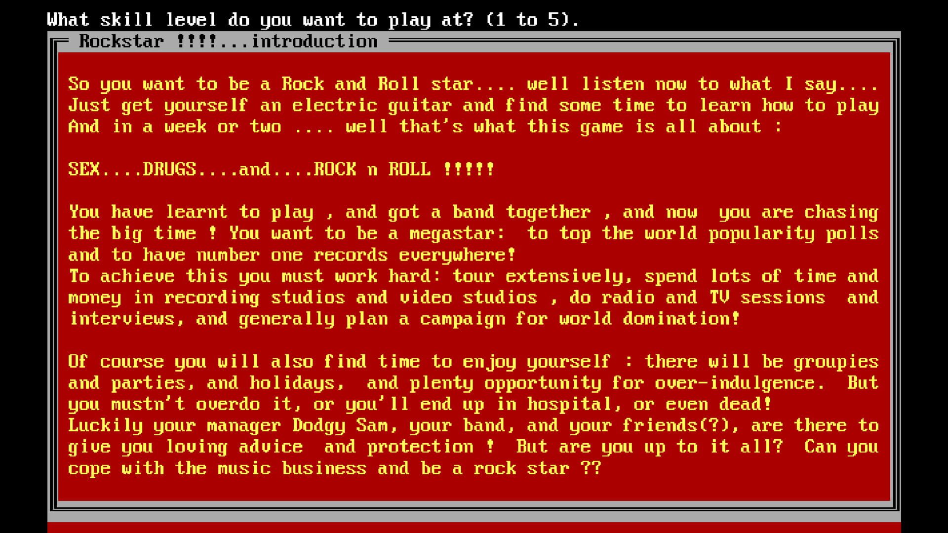 Screenshot for Rockstar!