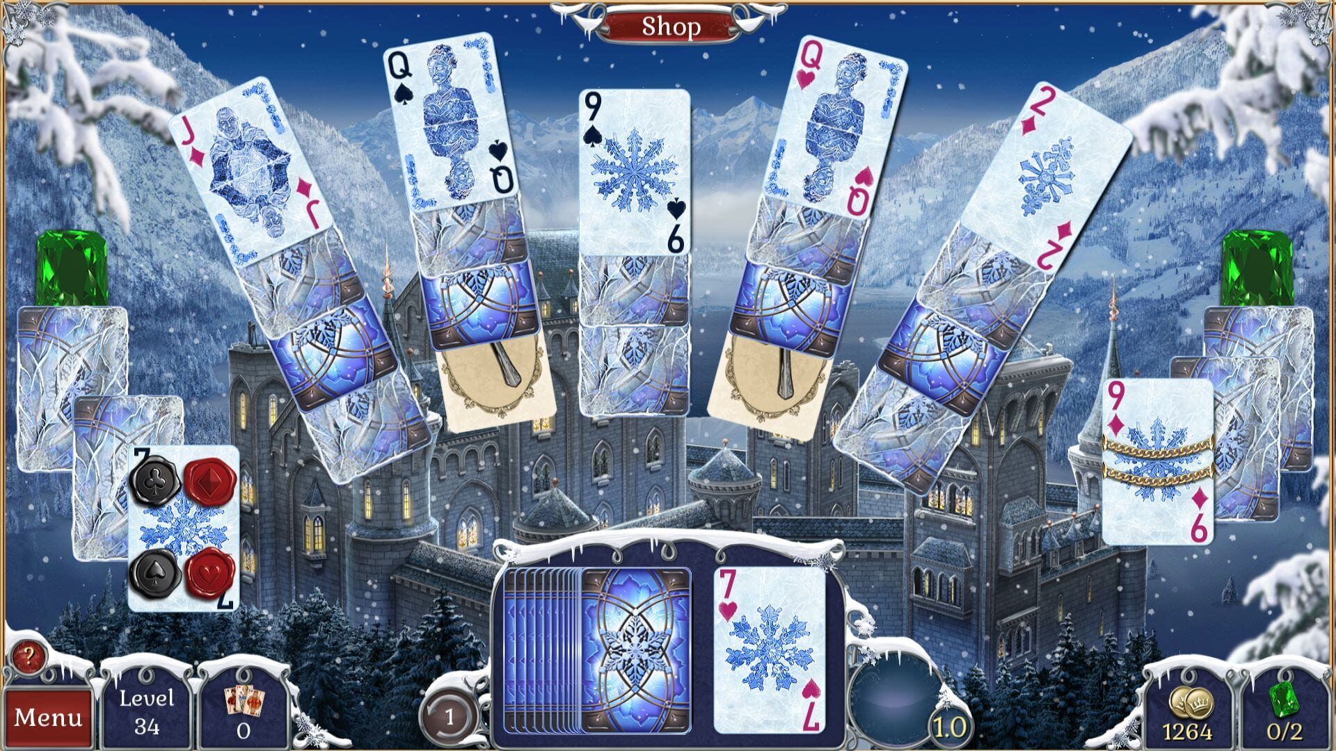 Screenshot for Jewel Match Solitaire Winterscapes