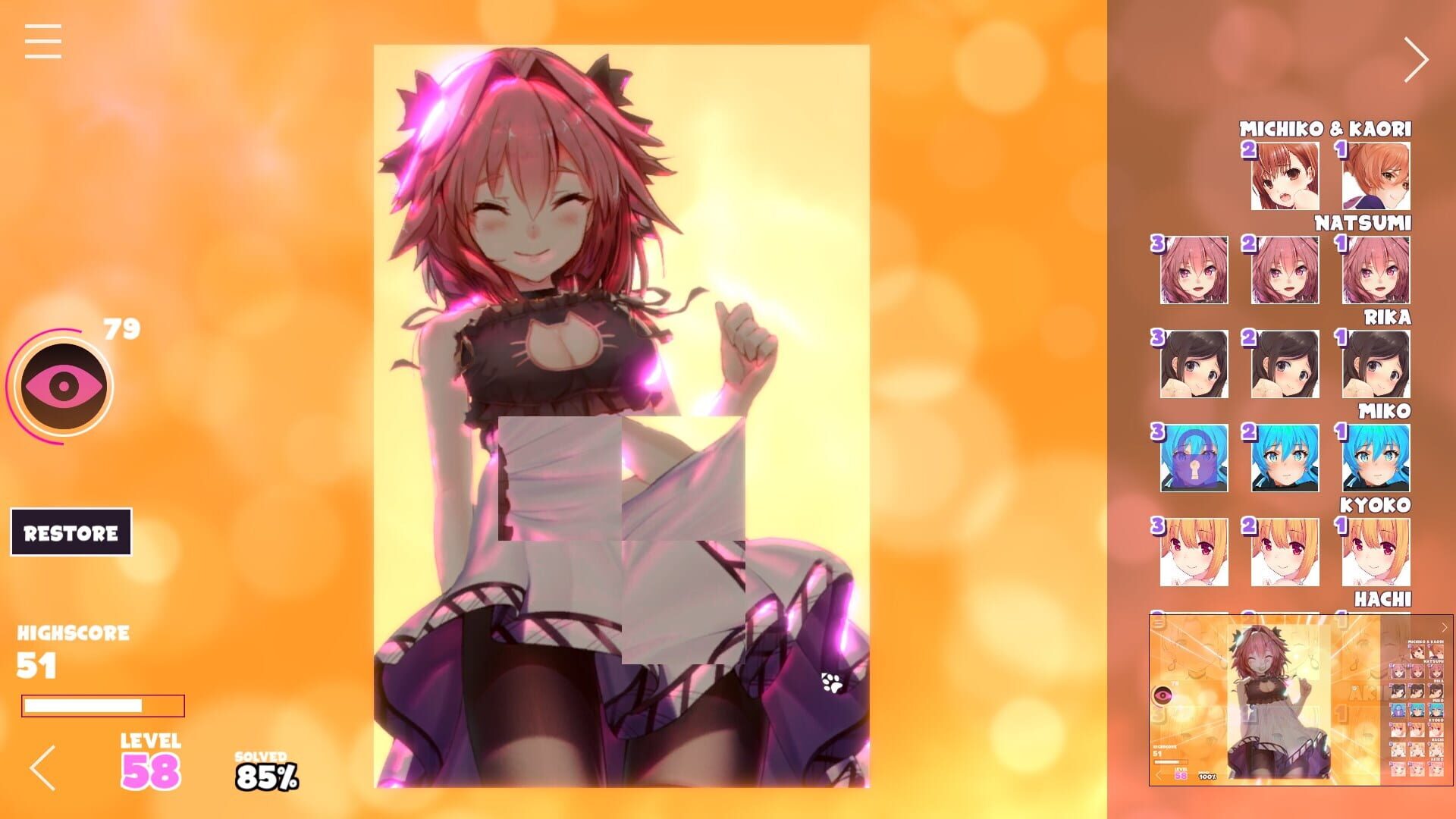 Screenshot for Hentai Mosaique Puzzle