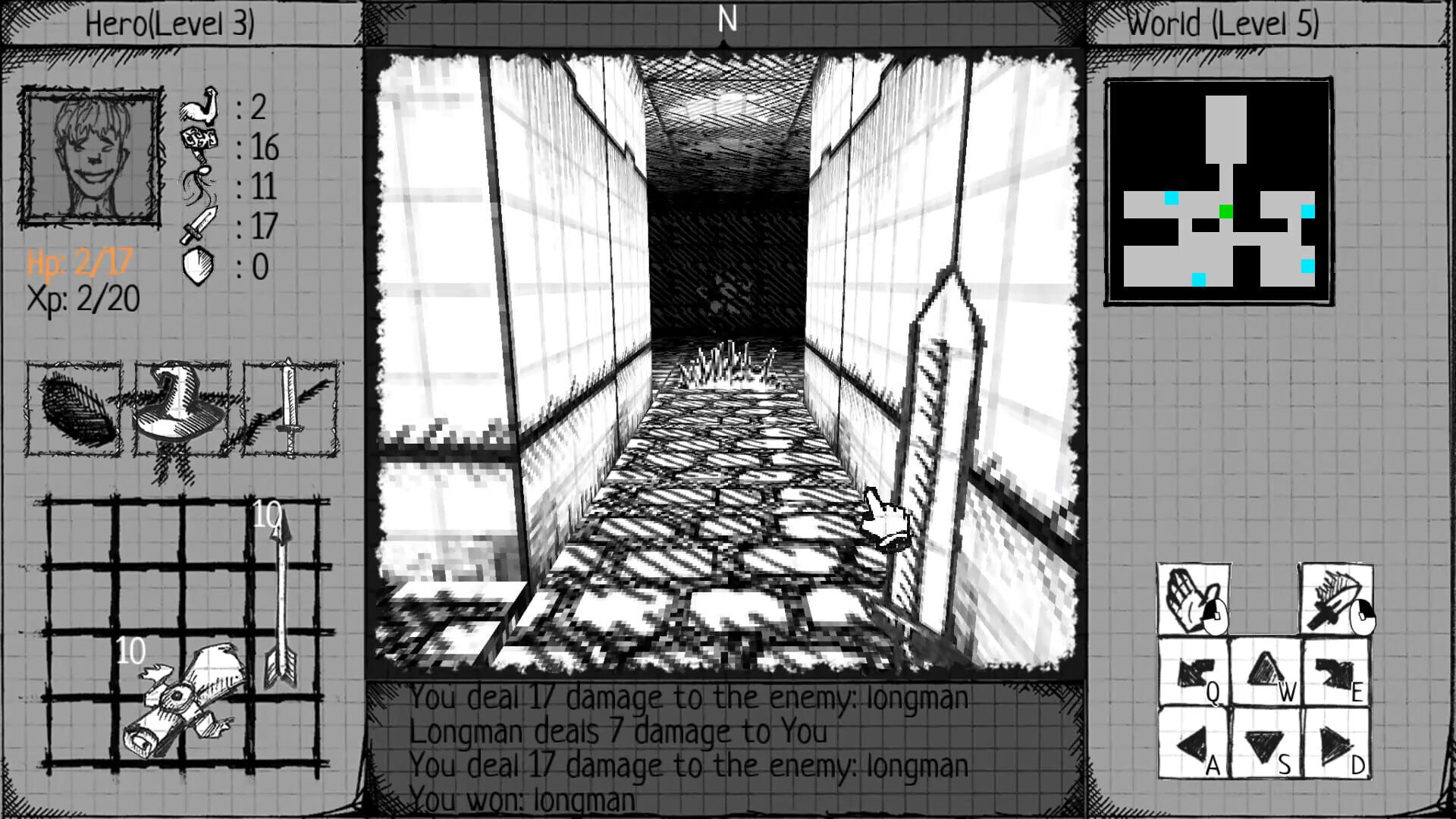Screenshot for Drawngeon: Dungeons of Ink and Paper