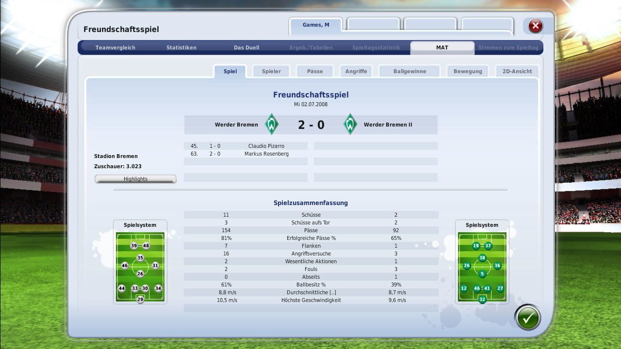 Screenshot for FIFA Manager 09