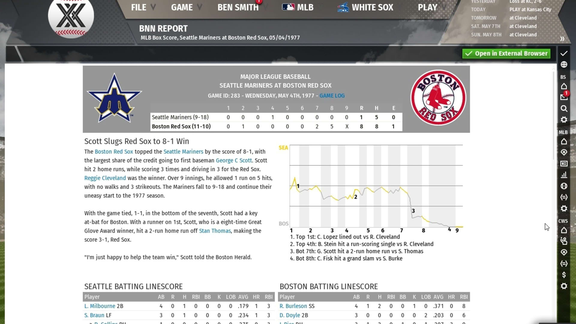Screenshot for Out of the Park Baseball 20