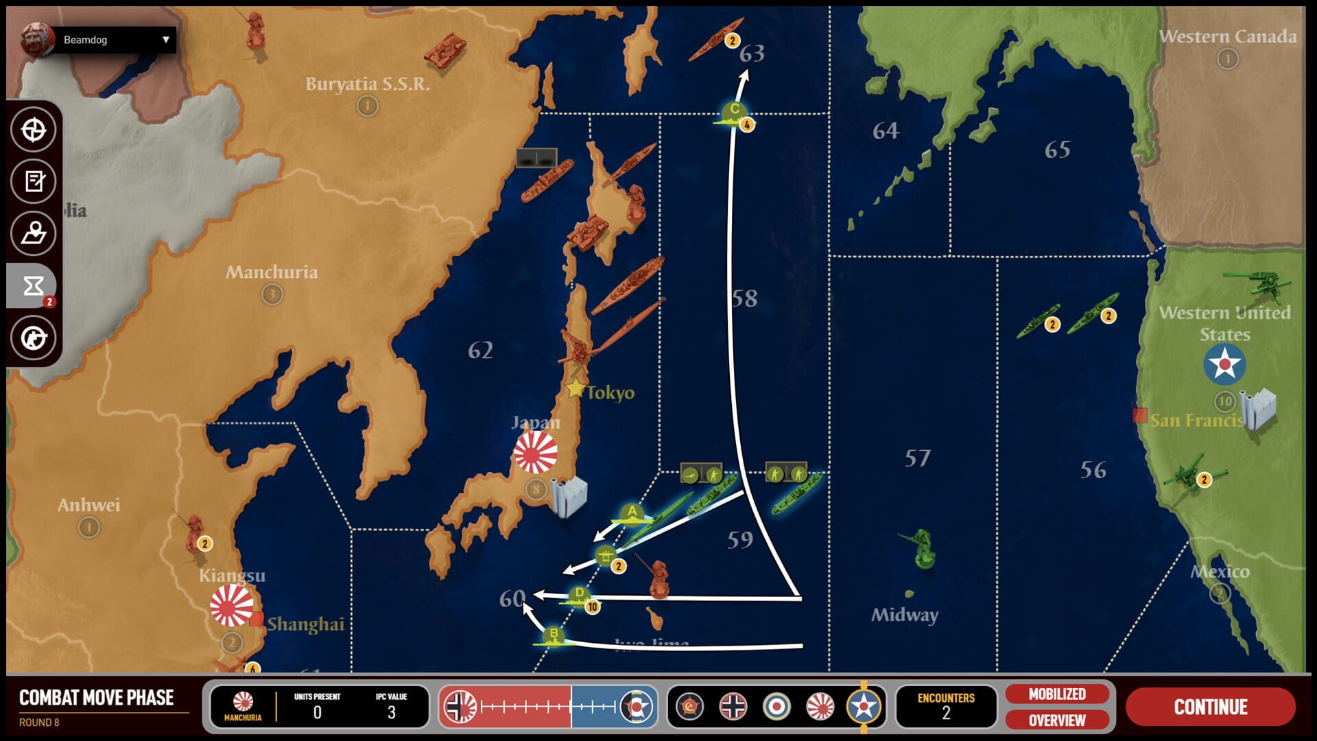 Screenshot for Axis & Allies 1942 Online