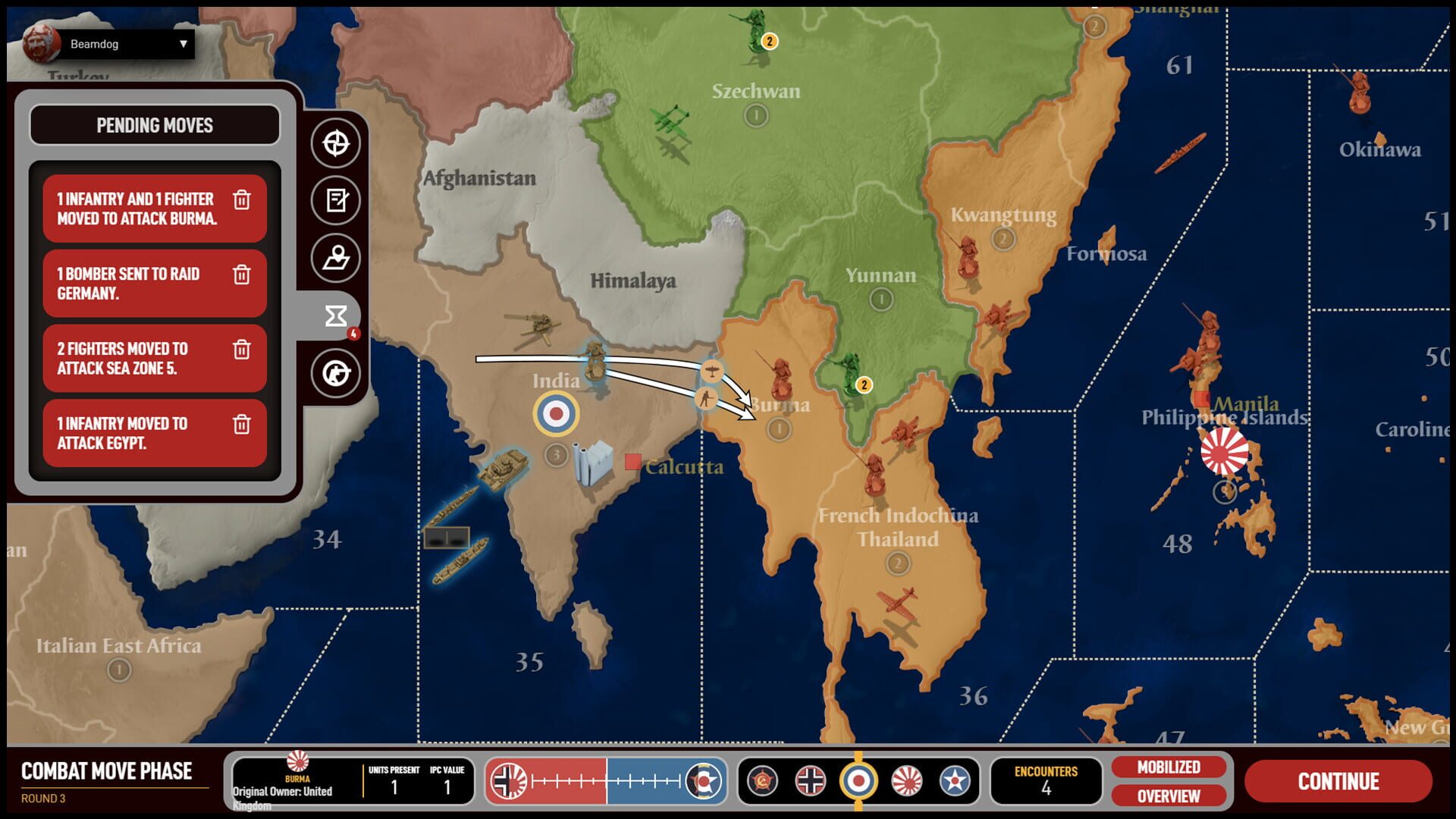 Screenshot for Axis & Allies 1942 Online
