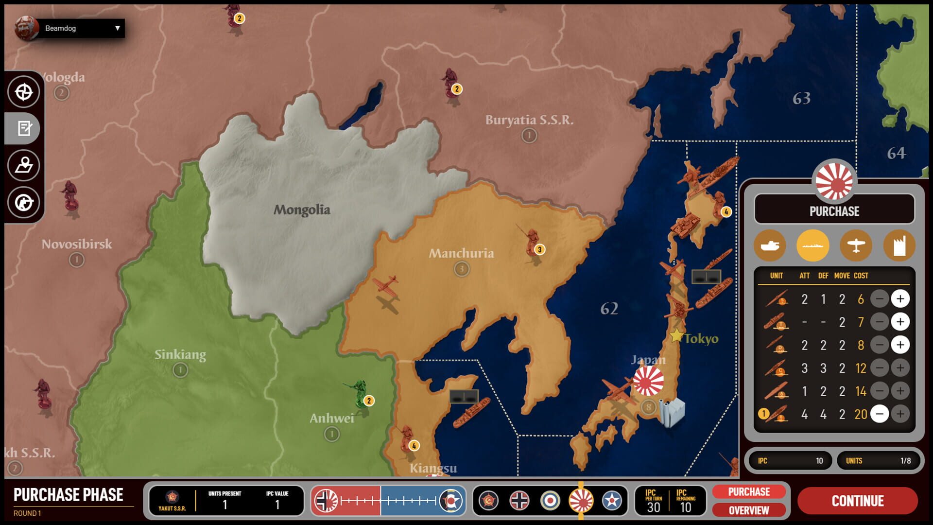 Screenshot for Axis & Allies 1942 Online