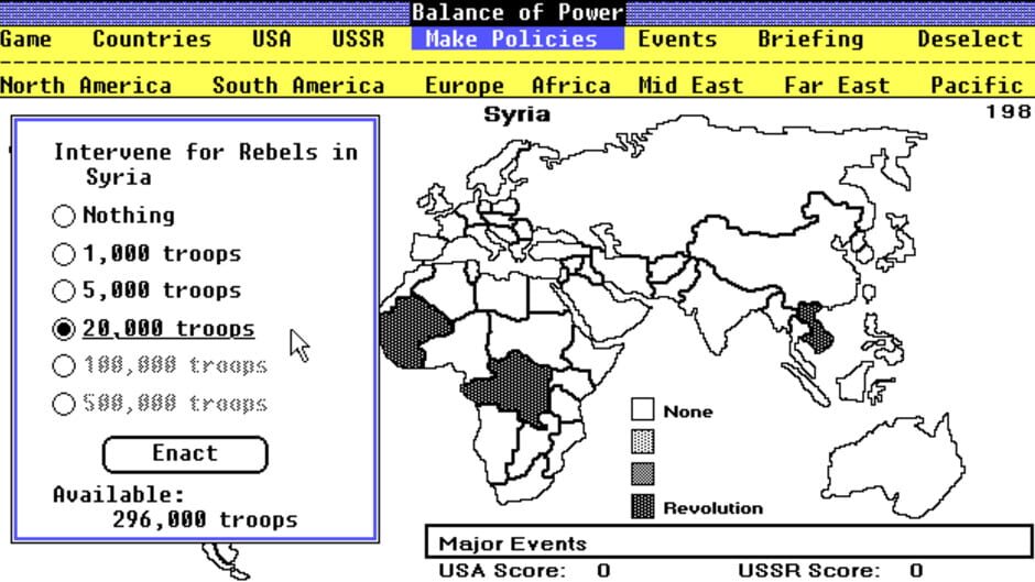 Screenshot for Balance of Power