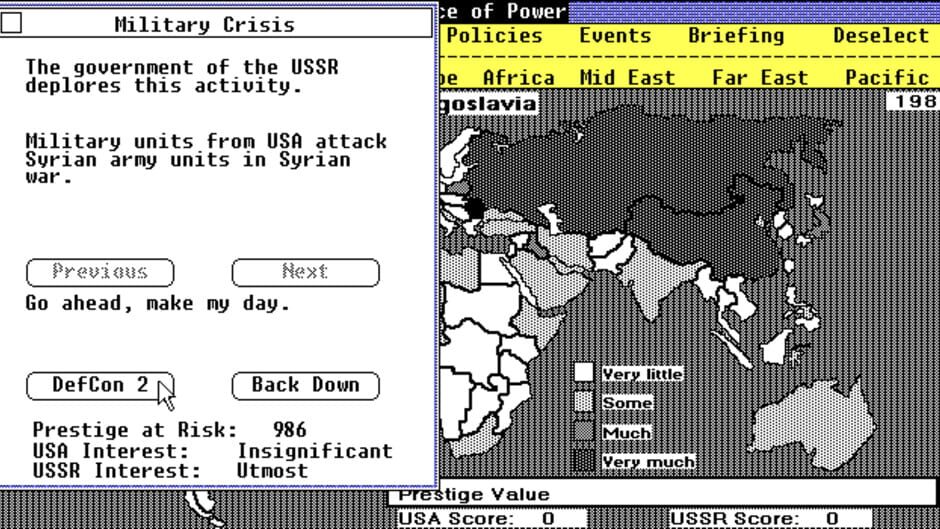 Screenshot for Balance of Power