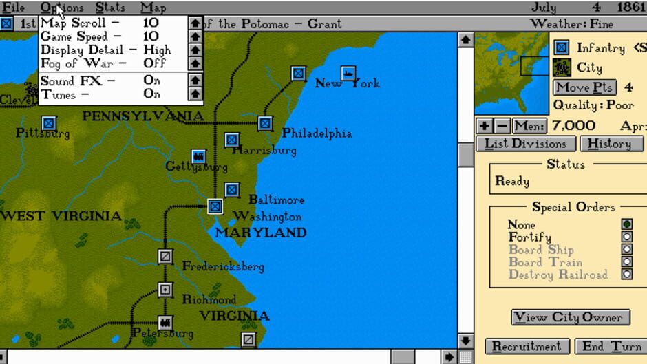 Screenshot for Edward Grabowski's: The Blue & The Gray