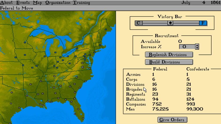Screenshot for Edward Grabowski's: The Blue & The Gray