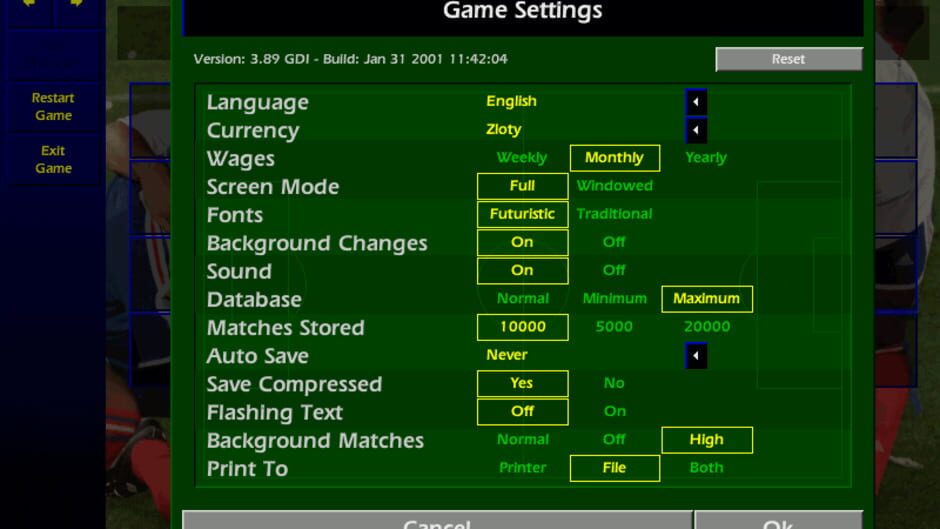 Screenshot for Championship Manager: Season 00/01
