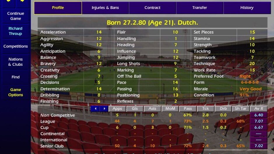 Screenshot for Championship Manager: Season 00/01