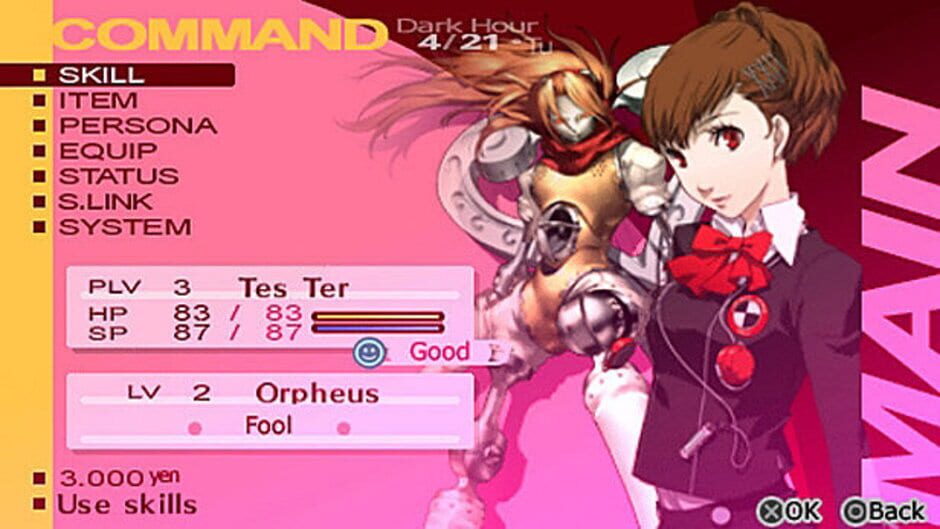 Screenshot for Persona 3 Portable