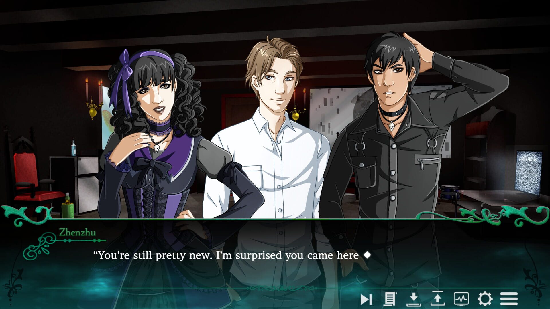 Screenshot for Twice Reborn: A Vampire Visual Novel