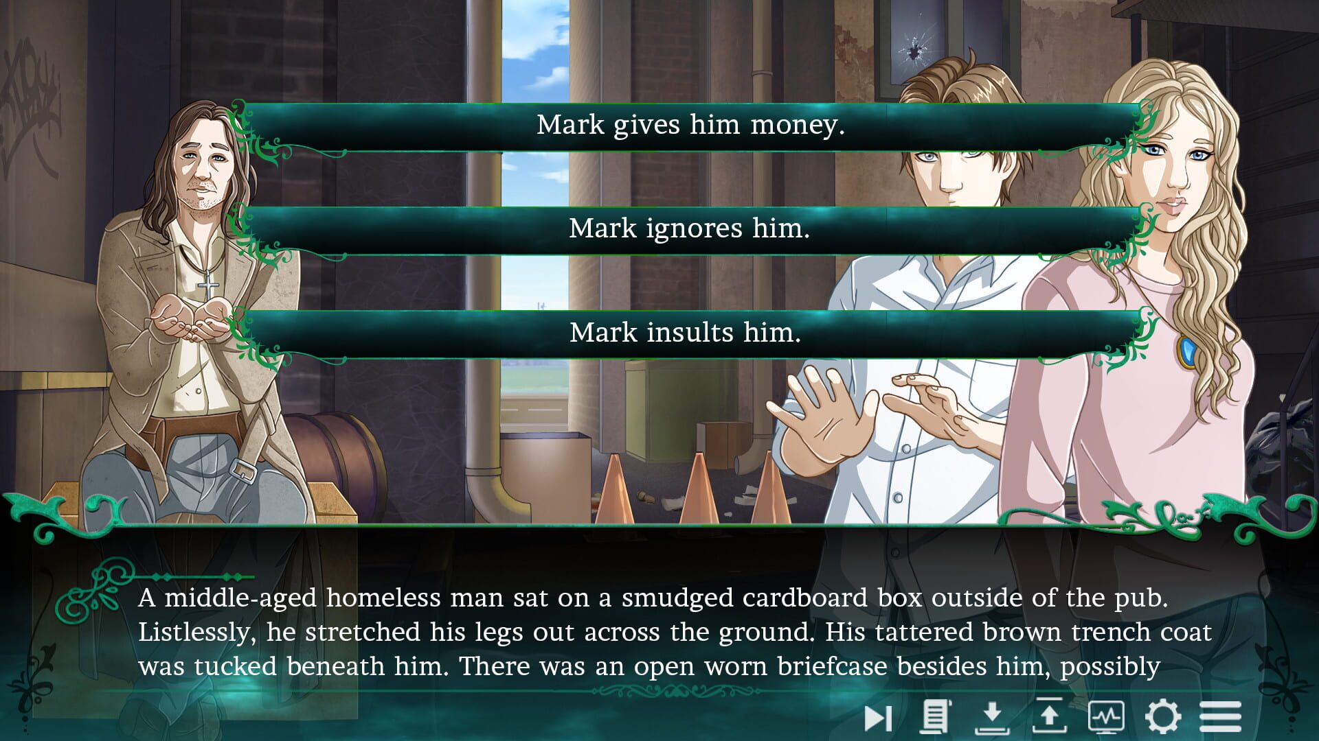 Screenshot for Twice Reborn: A Vampire Visual Novel
