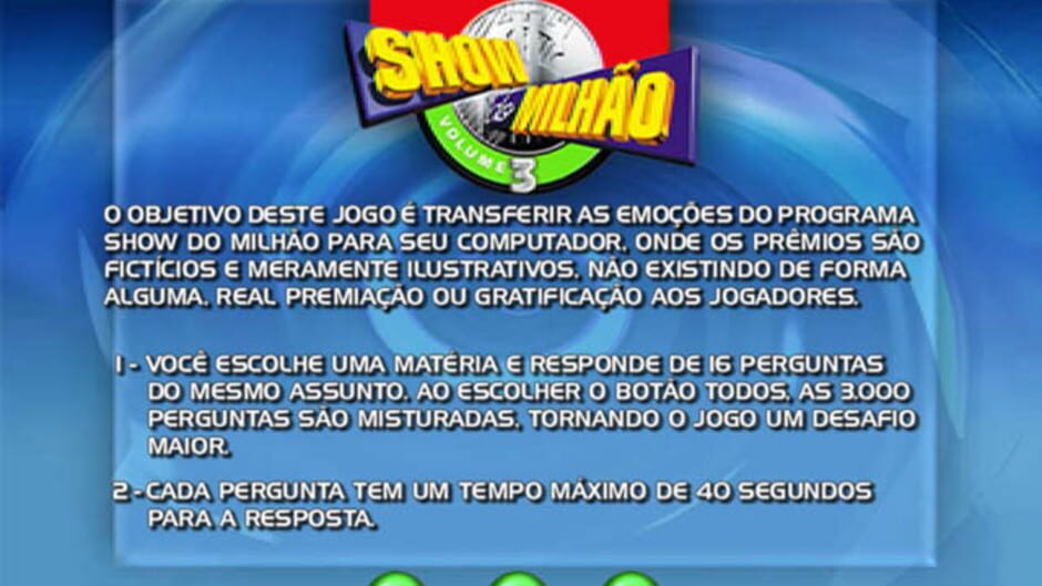 Screenshot for Show do Milhão Volume 3