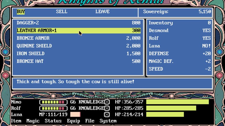 Screenshot for Knights of Xentar