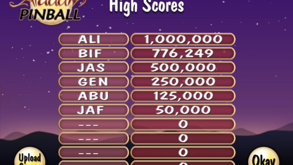 Screenshot for Aladdin Pinball