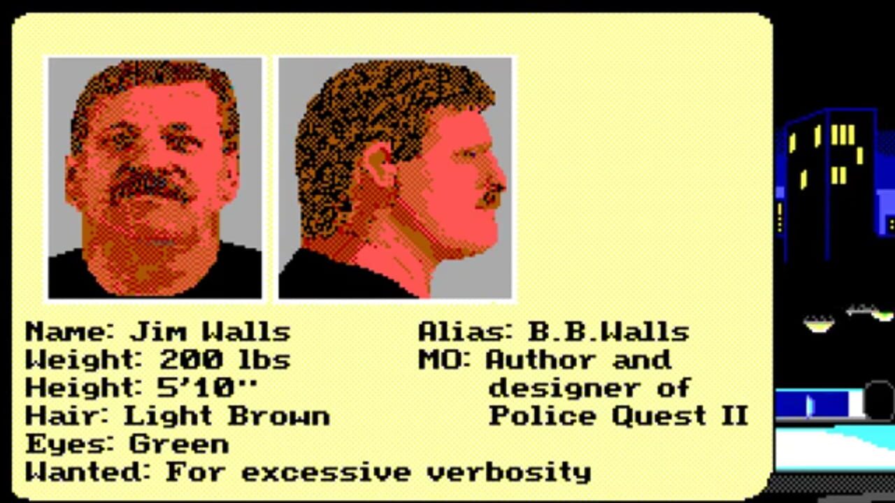 Screenshot for Police Quest II: The Vengeance