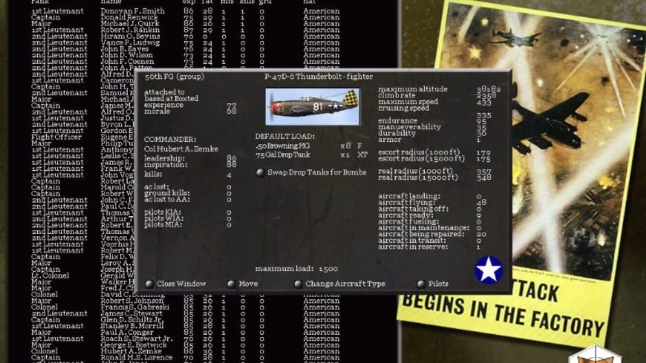 Screenshot for Gary Grigsby's Eagle Day to Bombing the Reich