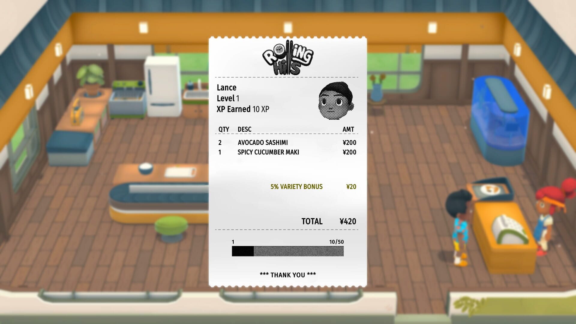 Screenshot for Rolling Hills: Make Sushi, Make Friends