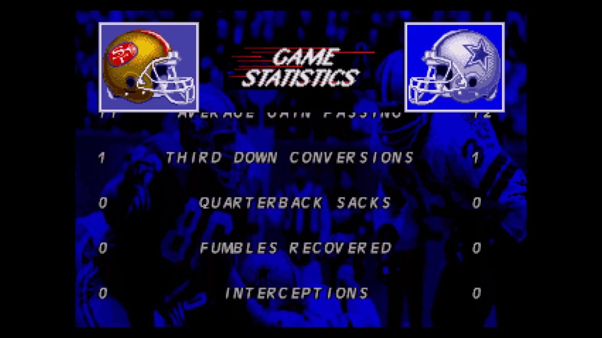 Screenshot for NFL's Greatest: San Francisco vs. Dallas 1978-1993