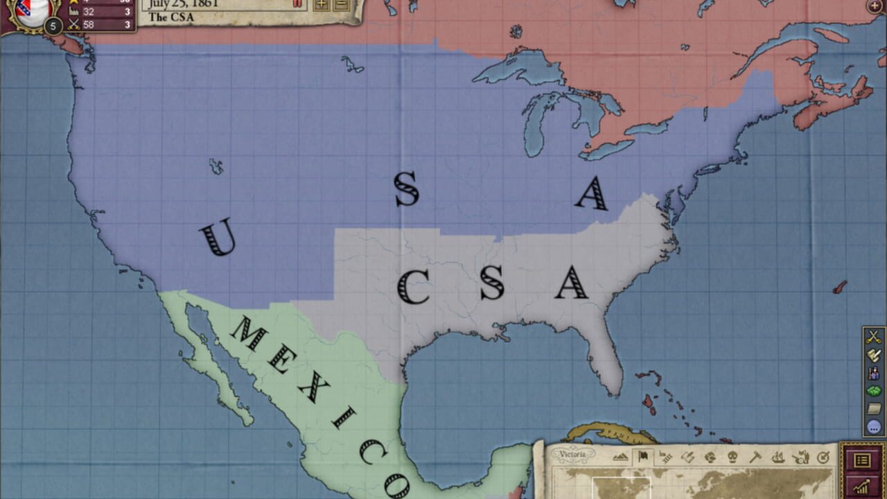Screenshot for Victoria II: A House Divided