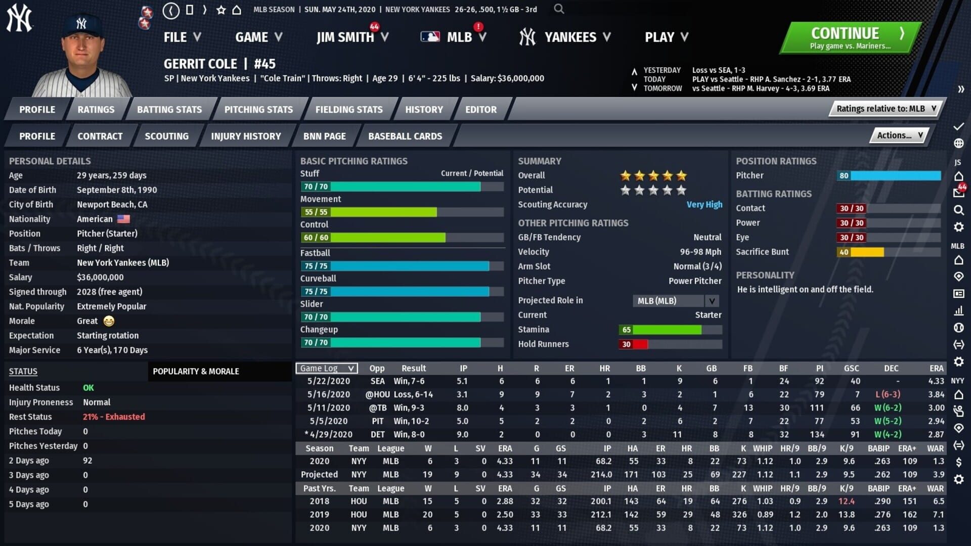Screenshot for Out of the Park Baseball 21