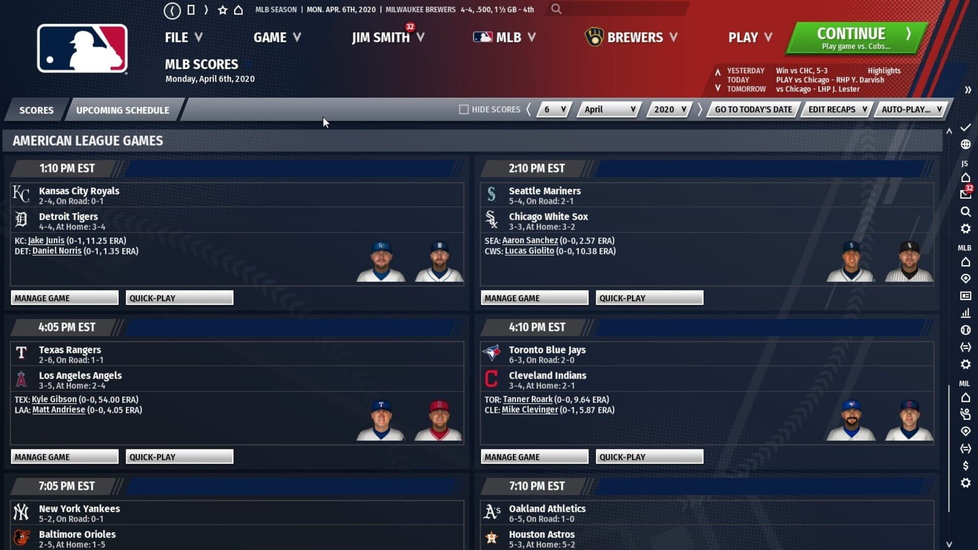 Screenshot for Out of the Park Baseball 21