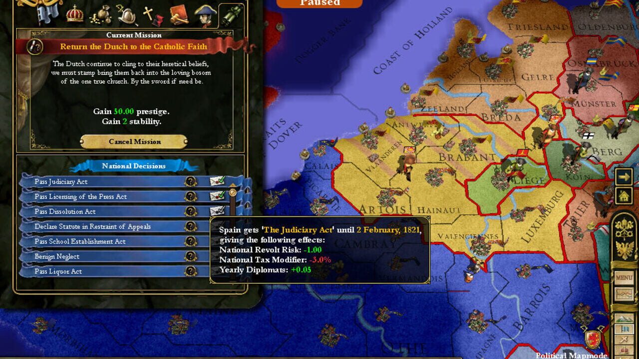 Screenshot for Europa Universalis III: In Nomine