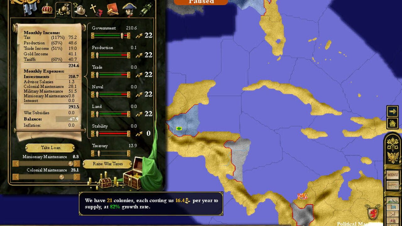 Screenshot for Europa Universalis III: In Nomine