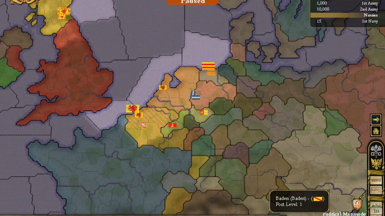 Screenshot for Europa Universalis III: Napoleon's Ambition
