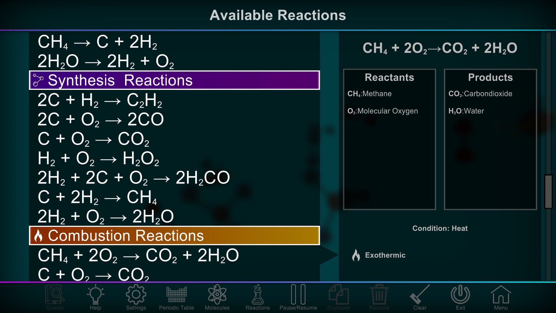 Screenshot for Project Chemistry