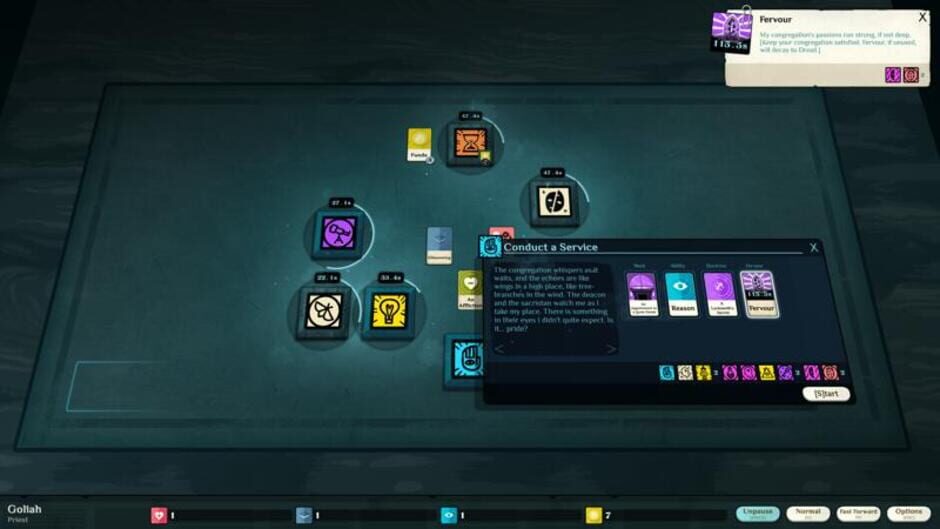 Screenshot for Cultist Simulator: The Priest