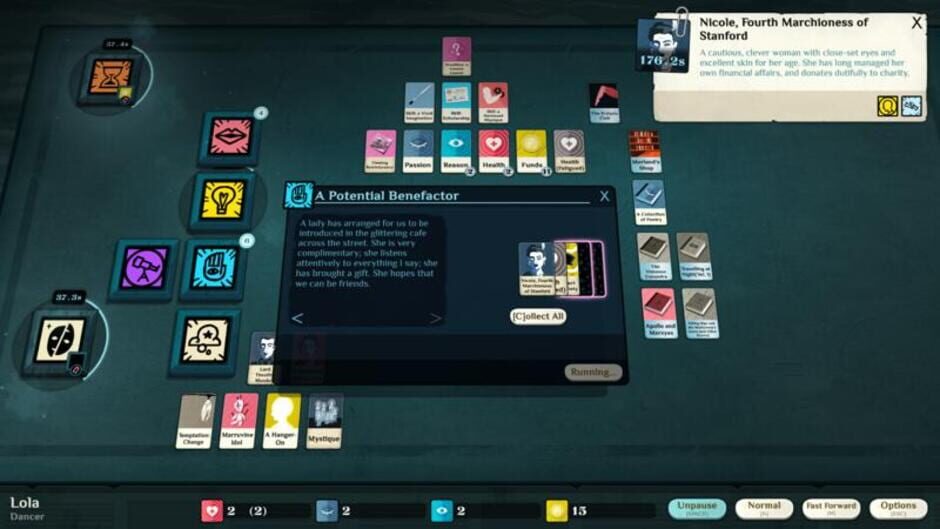 Screenshot for Cultist Simulator: The Dancer