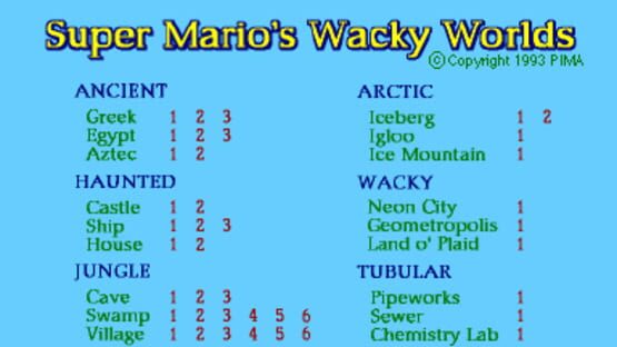 Screenshot for Super Mario's Wacky Worlds
