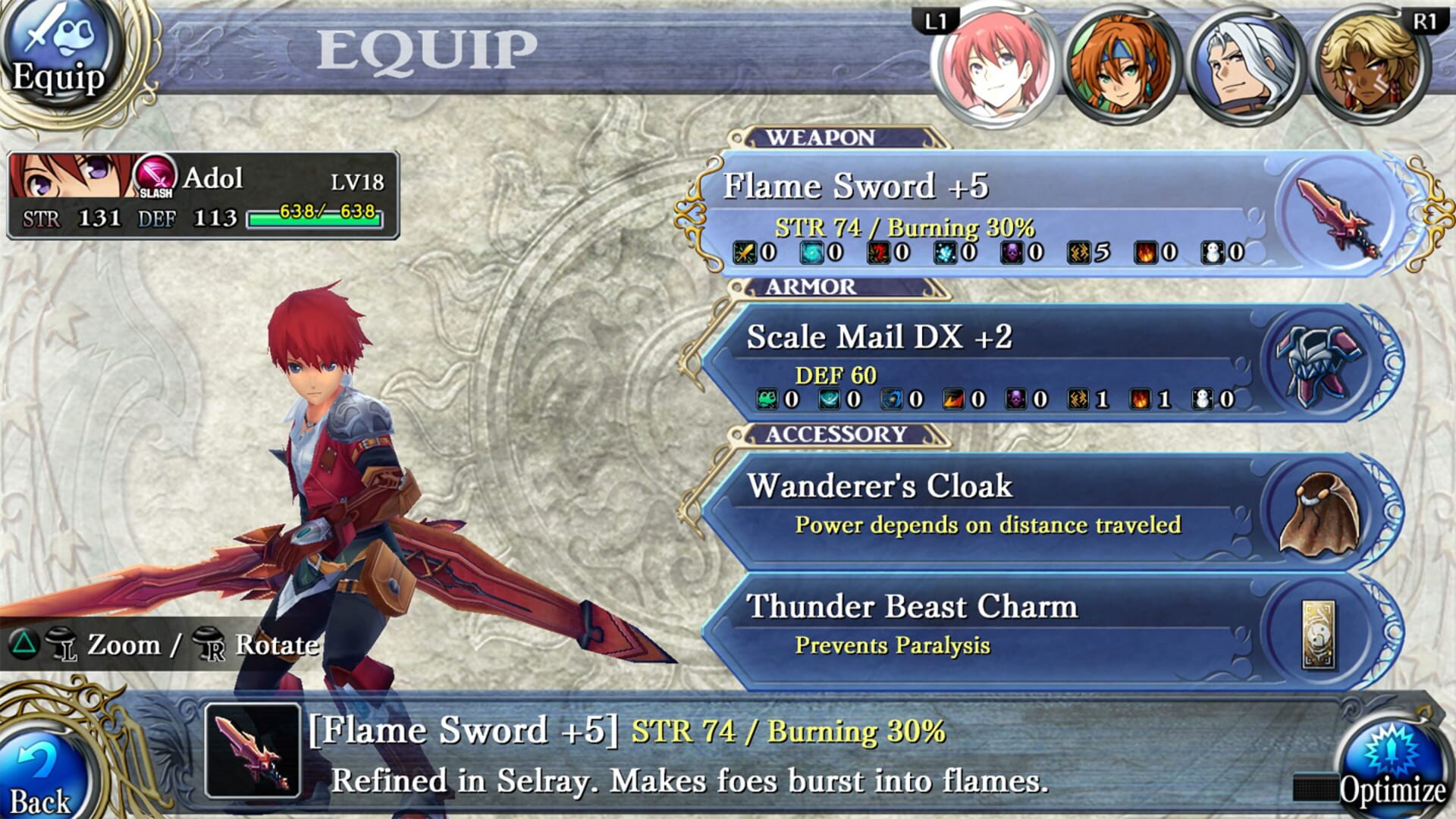 Screenshot for Ys: Memories of Celceta