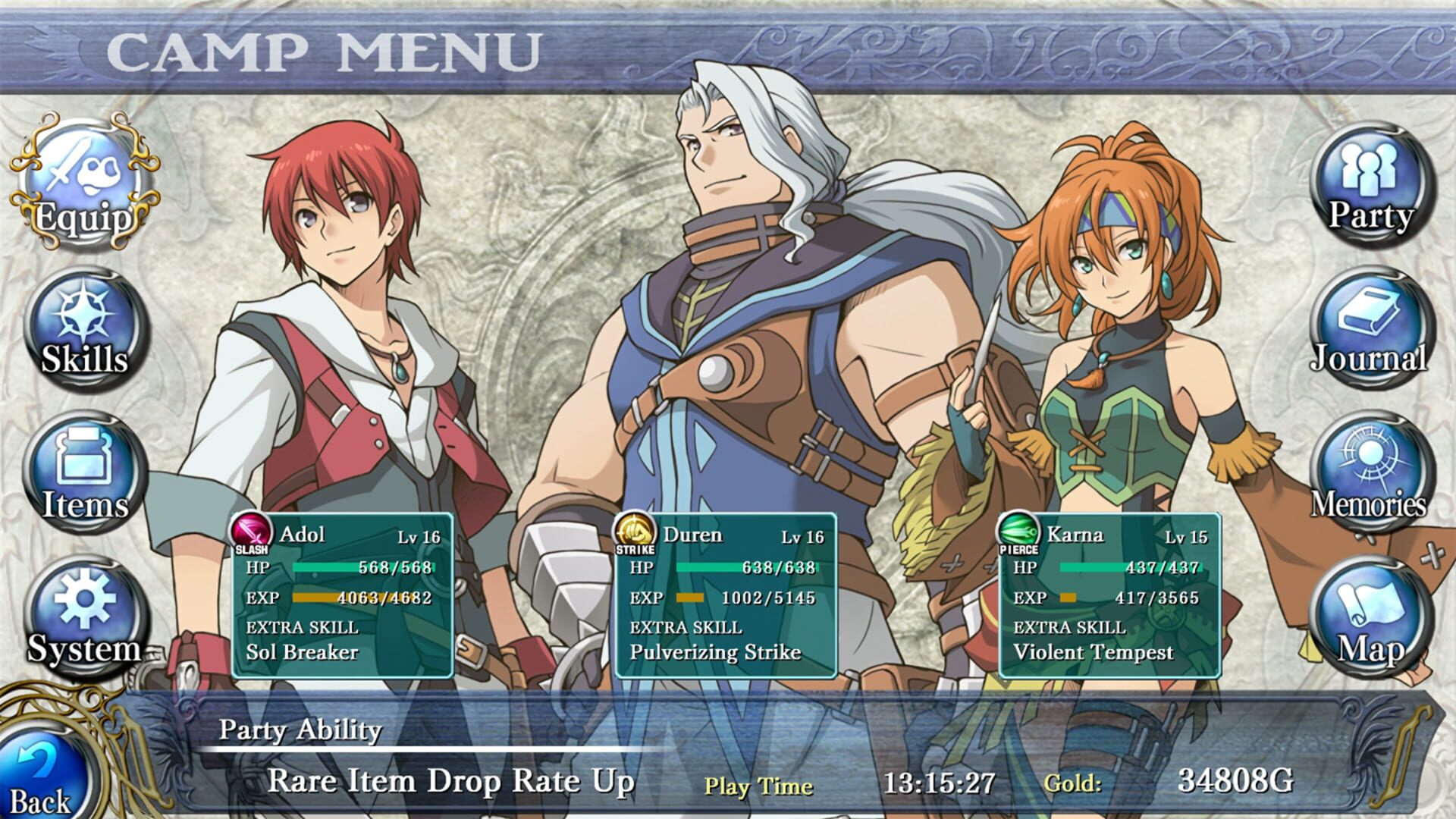 Screenshot for Ys: Memories of Celceta