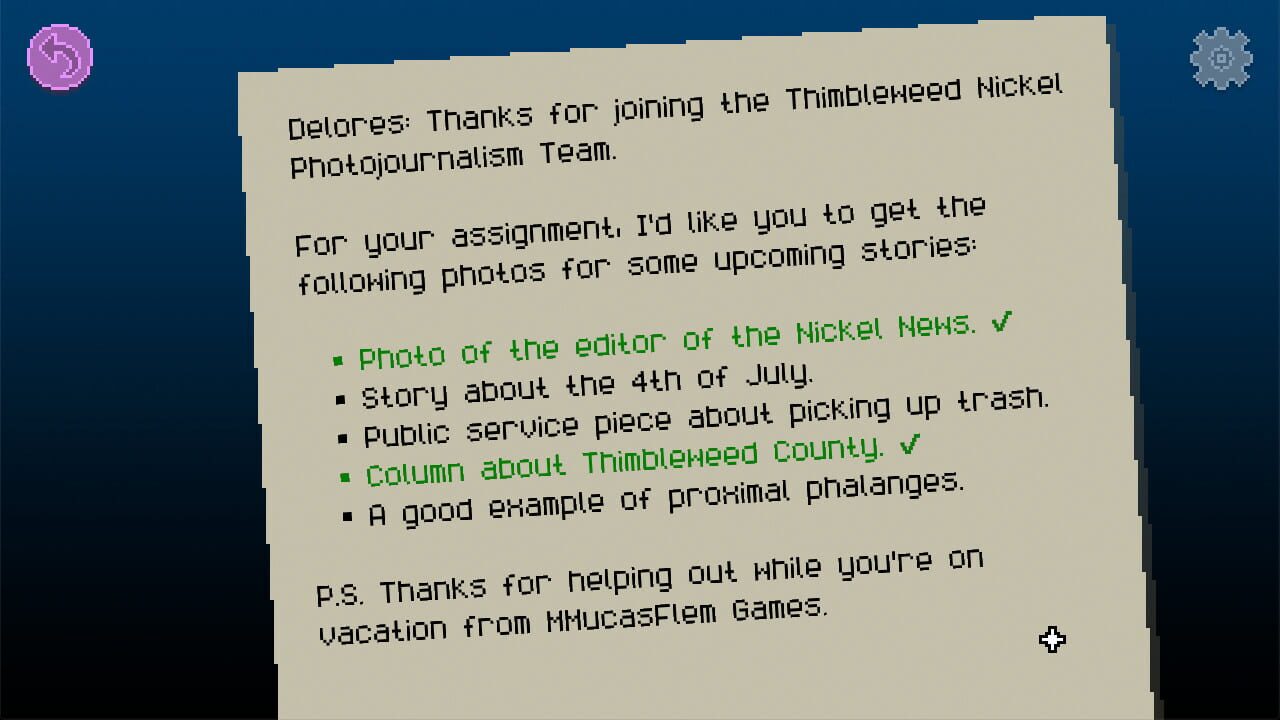 Screenshot for Delores: A Thimbleweed Park Mini-Adventure