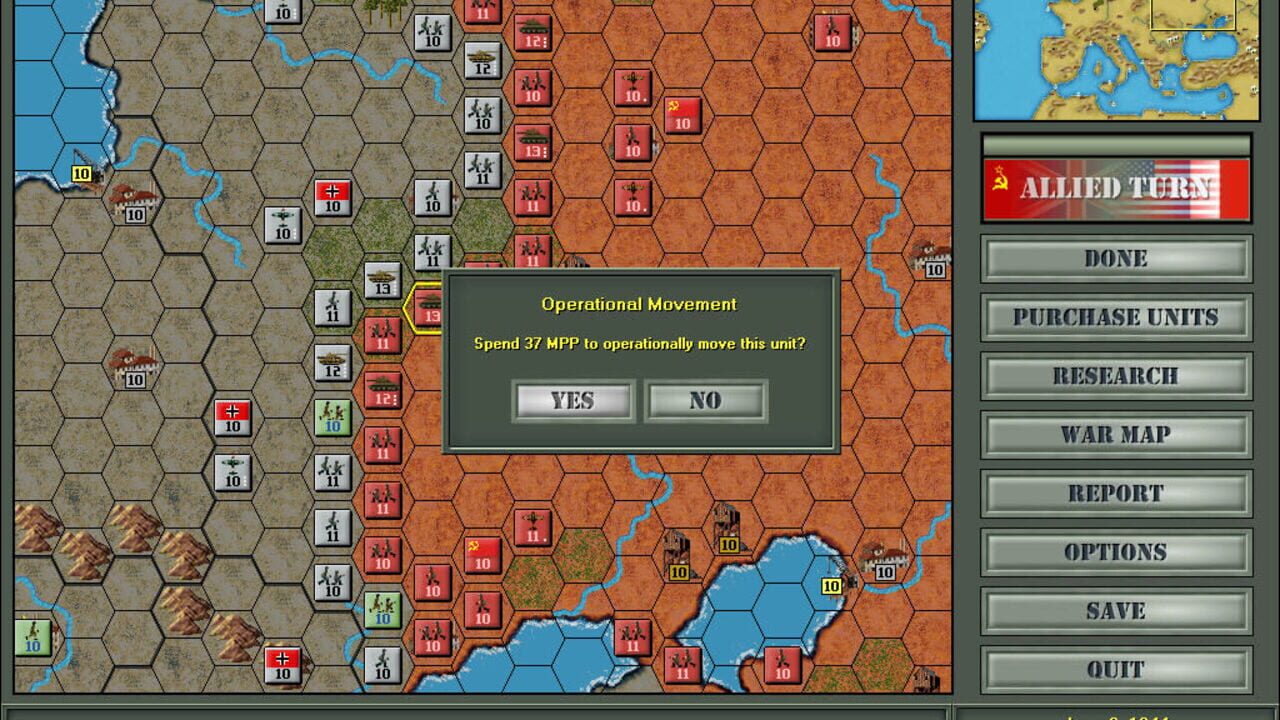 Screenshot for Strategic Command: European Theater